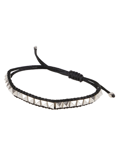 Shop Valentino Bracelet (5x5mm) In No Nero