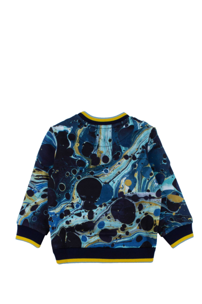 Shop Dolce & Gabbana Cotton Sweatshirt With Print In Blue