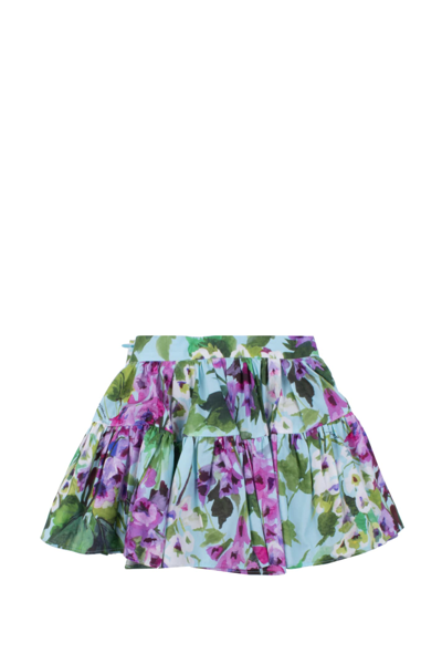 Shop Dolce & Gabbana Cotton Skirt With Print In Multicolor