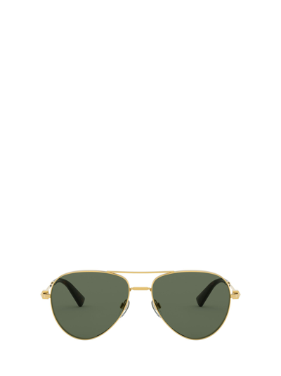 Shop Valentino Va2034 Gold Sunglasses
