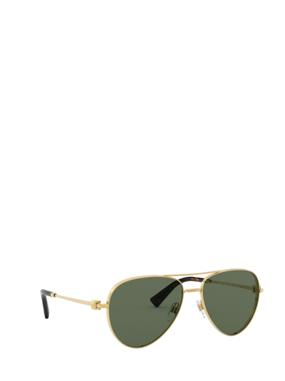 Shop Valentino Va2034 Gold Sunglasses