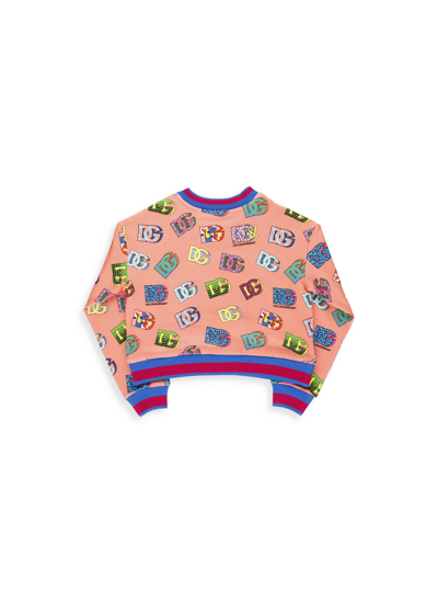 Shop Dolce & Gabbana Joy Therapy Sweatshirt In Logo 80 F.salmone