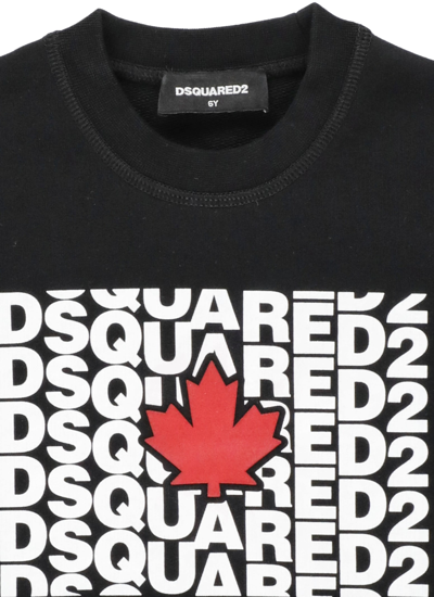 Shop Dsquared2 Printed Sweatshirt In Black
