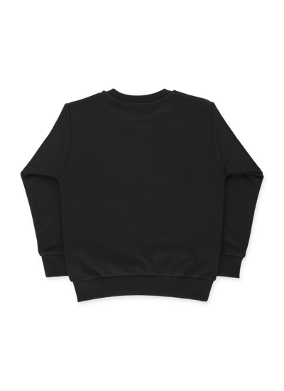 Shop Versace Cotton Sweatshirt In Nero+bianco