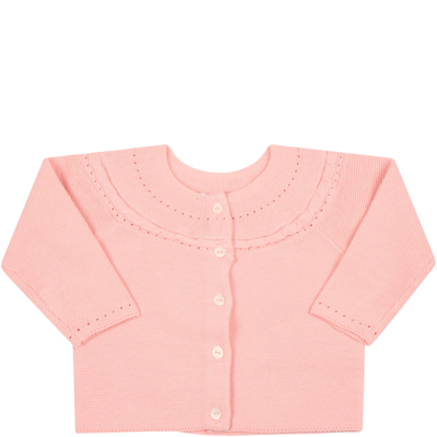 Shop Tartine Et Chocolat Pink Cardigan For Baby Girl