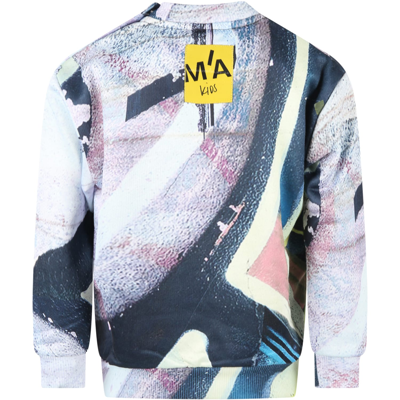 Shop Marques' Almeida Multicolor Sweatshirt For Kids With Print