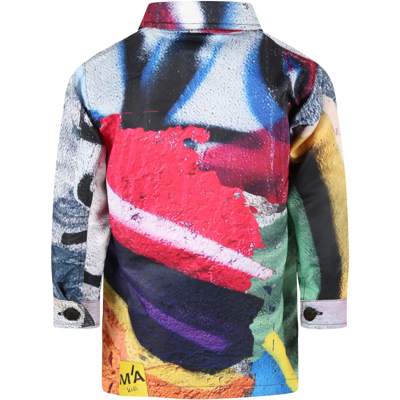 Shop Marques' Almeida Multicolor Shirt For Kids With Graffiti