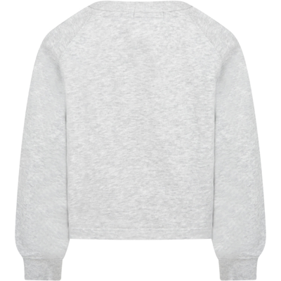 Shop Calvin Klein Grey Sweatshirt For Girl With Logos