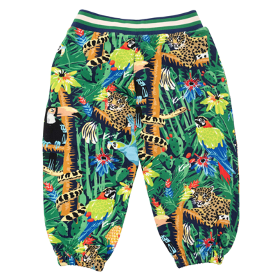 Shop Kenzo Sports Trousers With Print In Green