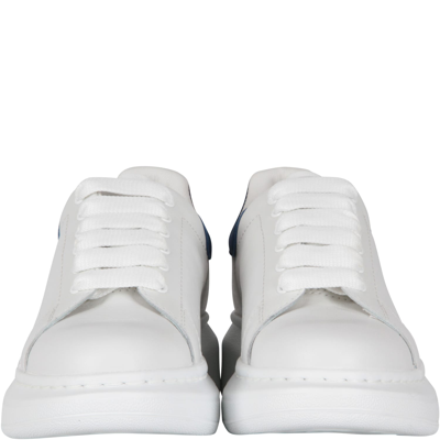 Shop Alexander Mcqueen White Sneakers For Kids