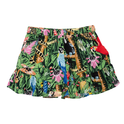 Shop Kenzo Floral Mini Skirt In Green