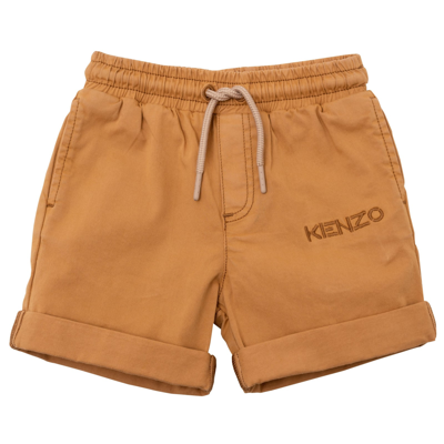 Shop Kenzo Sports Shorts With Print In Begie