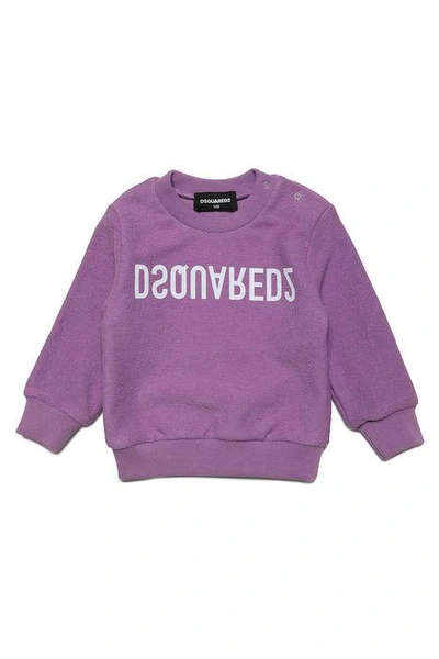 Shop Dsquared2 Sweatshirt With Print In Lilac