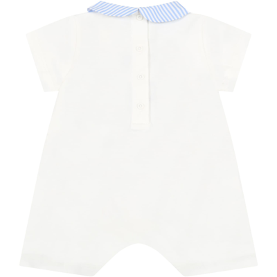 Shop Fendi White Set For Baby Boy With Bear