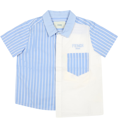 Shop Fendi Multicolor Shirt For Baby Boy With Logos