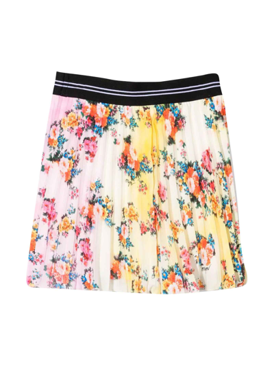 Shop Msgm Multicolor Print Teen Girl Skirt