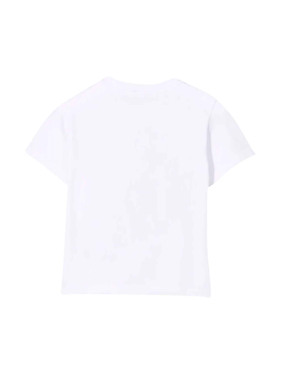 Shop Moncler Baby Unisex White T-shirt In Bianco