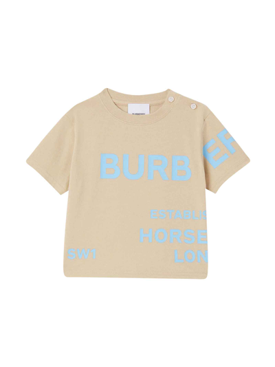 Shop Burberry Beige T-shirt Baby Boy