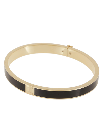 Shop Tory Burch Kira Enamel Bracelet In Gold Black