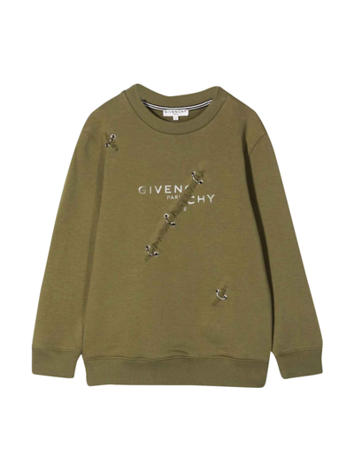 Shop Givenchy Kaki Boy Sweatshirt With Print