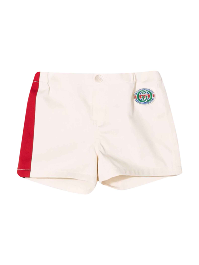 Shop Gucci Unisex Newborn Bermuda Shorts In Bianco