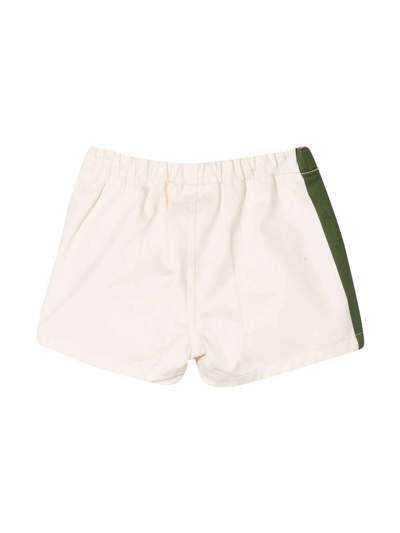 Shop Gucci Unisex Newborn Bermuda Shorts In Bianco