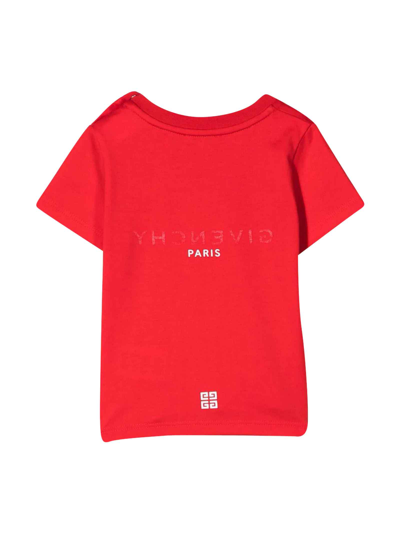 Givenchy Signature Crew Neck T-shirt In Rosso