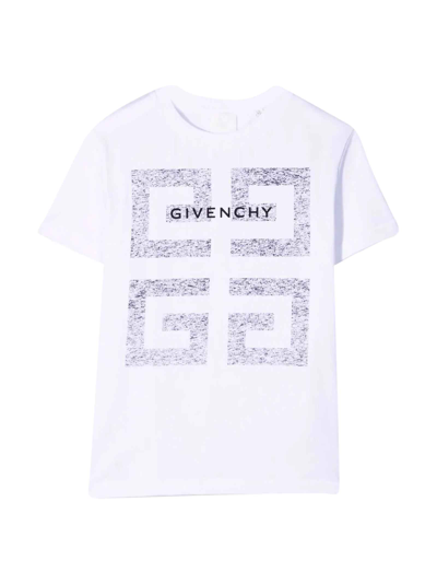 Shop Givenchy White Unisex T-shirt With Print In Bianco