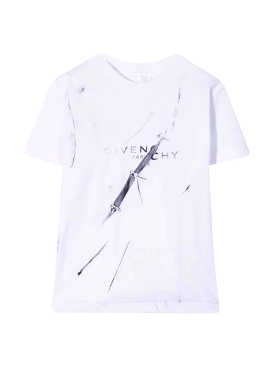 Shop Givenchy White Unisex T-shirt With Print In Bianco