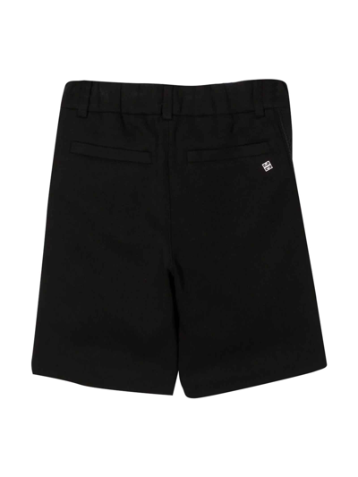 Shop Givenchy Black Boy Bermuda Shorts In Nero