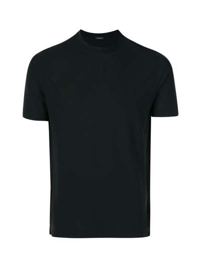 Shop Zanone Crewneck T-shirt In Black