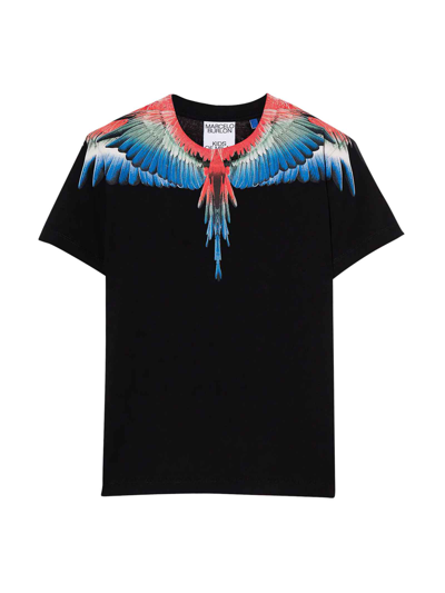 Shop Marcelo Burlon County Of Milan Black T-shirt In Nero/multicolor