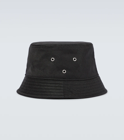 Shop Bottega Veneta Jacquard Bucket Hat In Black