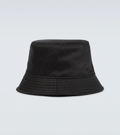 Shop Bottega Veneta Jacquard Bucket Hat In Black