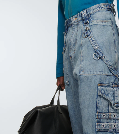 Balenciaga Raver Relaxed-fit Wide-leg Denim Jeans In Pale Blue