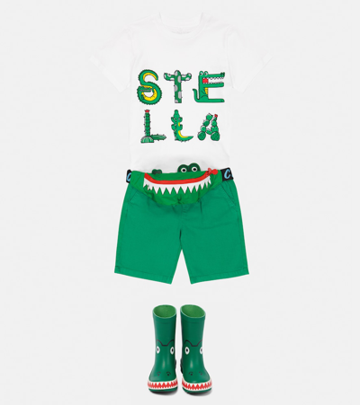 Shop Stella Mccartney Printed Rainboots In Verde