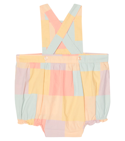 The Animals Observatory Baby Meerkat Printed Cotton Playsuit In Pink