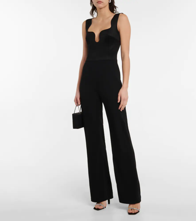 Shop Galvan Siren Jersey Jumpsuit In Black