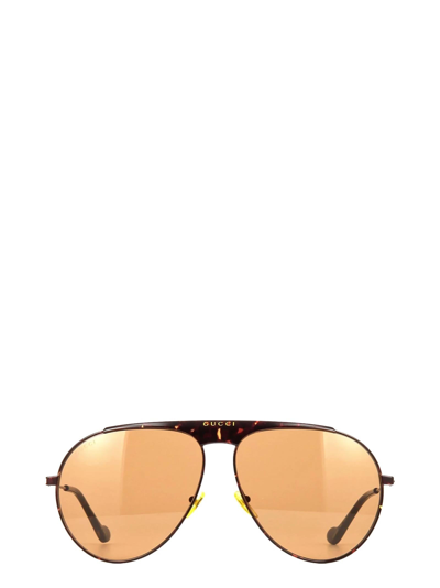 Shop Gucci Eyewear Sunglasses In Havana