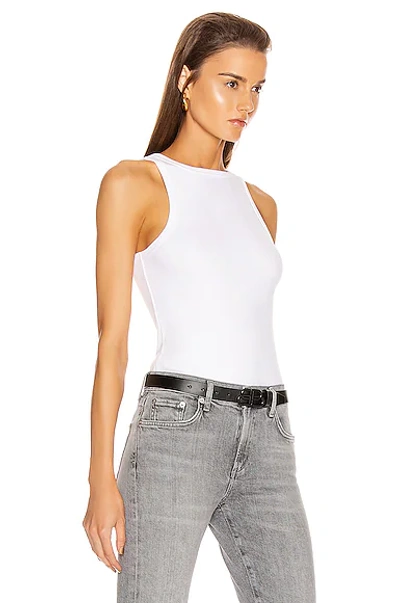 Agolde Sleeveless Ribbed Tank Top In White