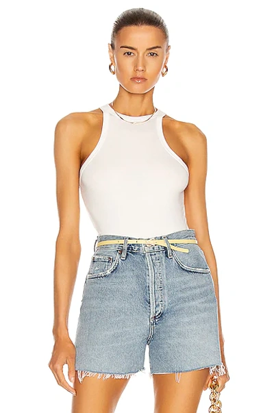 Shop Agolde Rianne Bodysuit In White