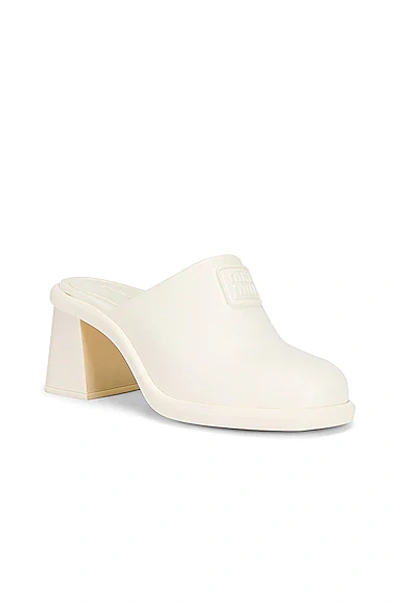 Miu Miu Soft Mules In Avorio