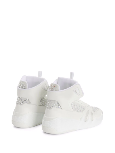 Giuseppe Zanotti Talon Hi-top Panelled Sneakers In White