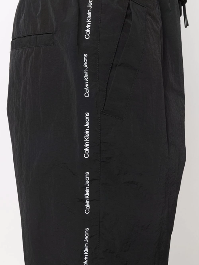 Shop Calvin Klein Jeans Est.1978 Logo-tape Bermuda Shorts In Schwarz