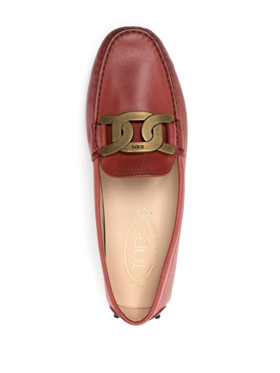 Shop Tod's Kate Gommino Driving Shoes In Red