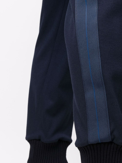 Shop Etro Logo-tape Track Trousers In Blue