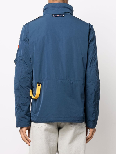 Shop Parajumpers Cargo-pocket Zipped Jacket In Blue