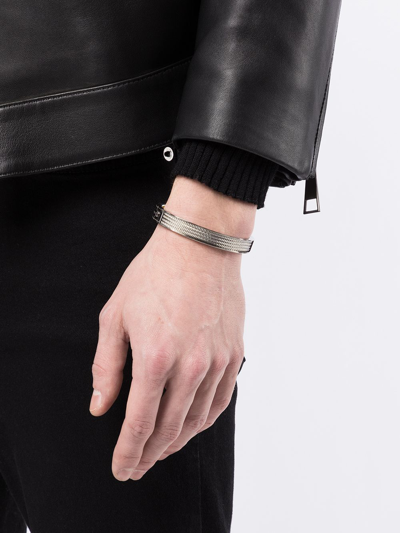 Charriol Forever Rope-detail Bangle In Silver