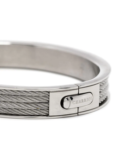 Charriol Forever Rope-detail Bangle In Silver