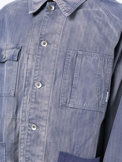 Shop Five Cm Patch-detail Denim Jacket In Blau